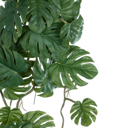 MONSTERA HANGING PLANT 20605 Τεχνητό Διακοσμητικό Κρεμαστό Φυτό Μονστέρα Υ45cm