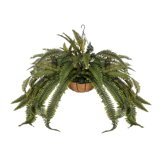FERN HANGING PLANT 20622 Τεχνητό Κρεμαστό Διακοσμητικό Φυτό Φτέρης Π90 x Μ90 x Y70cm