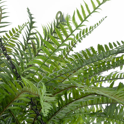 FERN HANGING PLANT 20624 Τεχνητό Κρεμαστό Διακοσμητικό Φυτό Φτέρης Y45cm