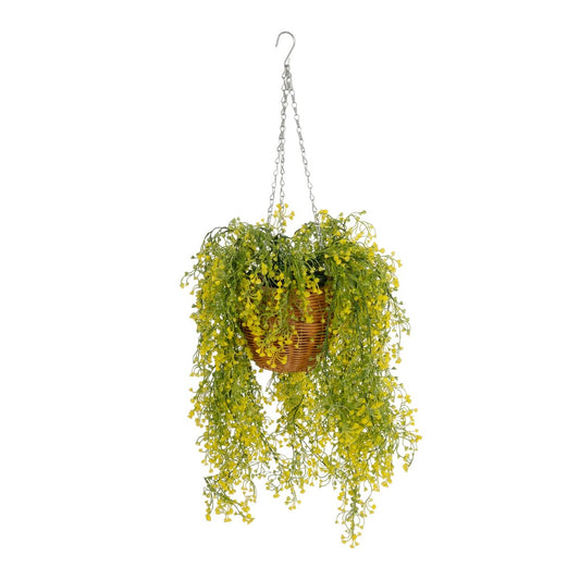 GOLDEN BELL WILLOW HANGING PLANT 20626 Τεχνητό Κρεμαστό Διακοσμητικό Φυτό Κίτρινη Ιτιά Μ40 x Π40 x Y60