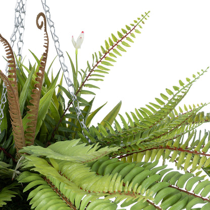 FERN HANGING BOUQUET PLANT 20629 Τεχνητό Κρεμαστό Διακοσμητικό Φυτό Φτέρης Y56cm