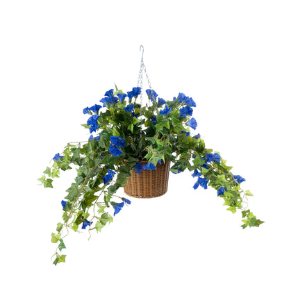 MORNING GLORY HANGING PLANT 20636 Τεχνητό Κρεμαστό Διακοσμητικό Φυτό Ορτανσίας Y55cm