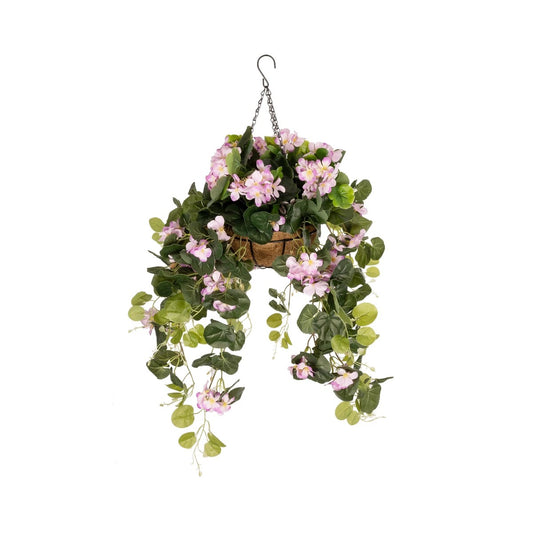 BEGONIA HANGING PLANT 20639 Τεχνητό Κρεμαστό Διακοσμητικό Φυτό Βιγόνια Π75 x Μ75 x Y80cm