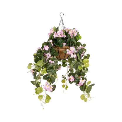 BEGONIA HANGING PLANT 20639 Τεχνητό Κρεμαστό Διακοσμητικό Φυτό Βιγόνια Π75 x Μ75 x Y80cm