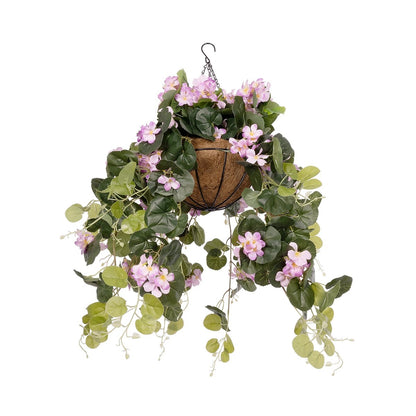 BEGONIA HANGING PLANT 20639 Τεχνητό Κρεμαστό Διακοσμητικό Φυτό Βιγόνια Π75 x Μ75 x Y80cm