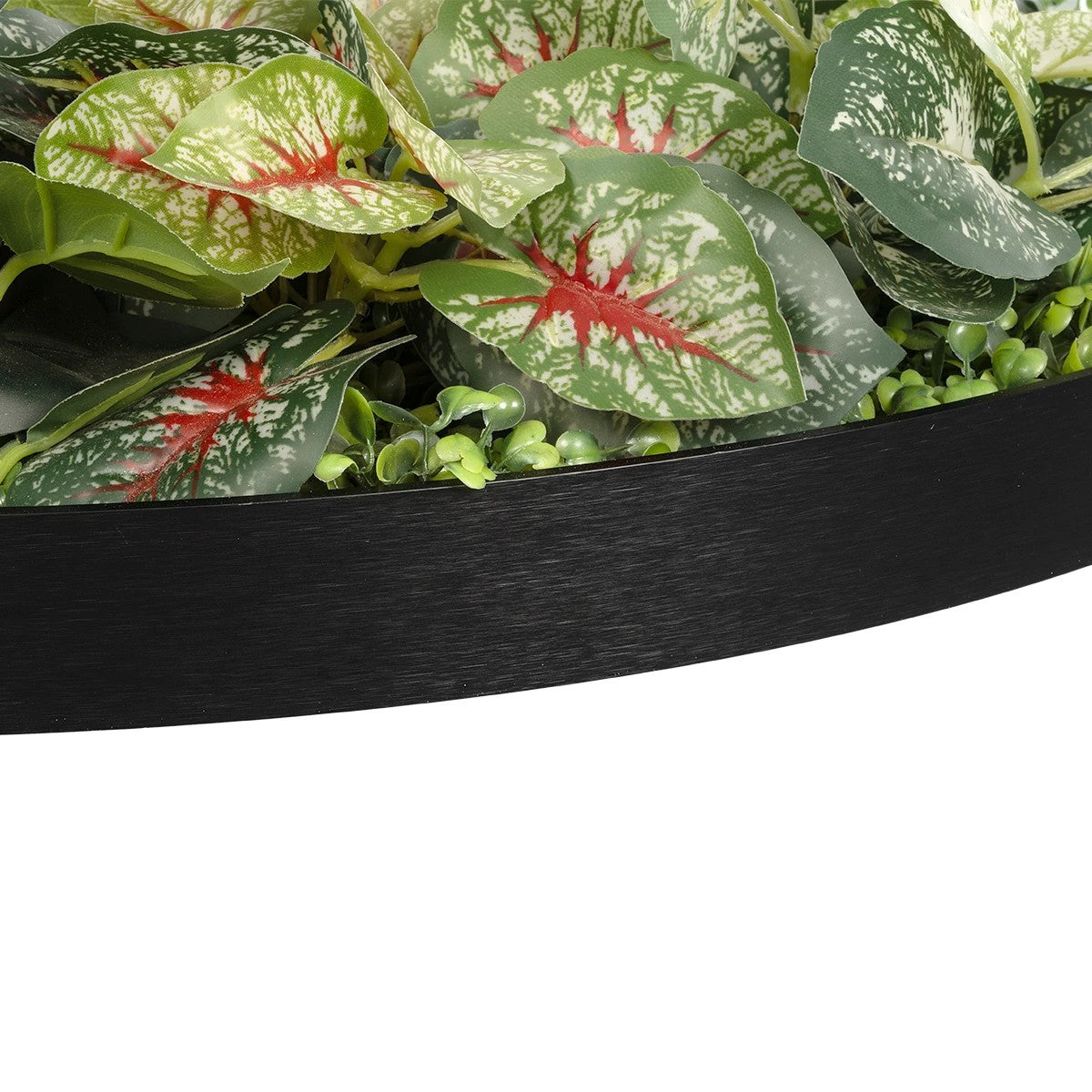 VARIOUS PLANTS ROUND WALL DISC 20690 Τεχνητό Διακοσμητικό Στρογγυλό Πάνελ Φυλλωσιάς - Κάθετος Κήπος Μιξ Μ80 x Π80 x Υ20