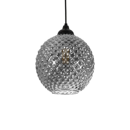 KEGEL 206-0003 Μοντέρνο Κρεμαστό Φωτιστικό Οροφής με Ντουί 1 x E27 AC 220-240V IP20 - Μαύρο Φιμέ - Μ20 x Π20 x Υ20