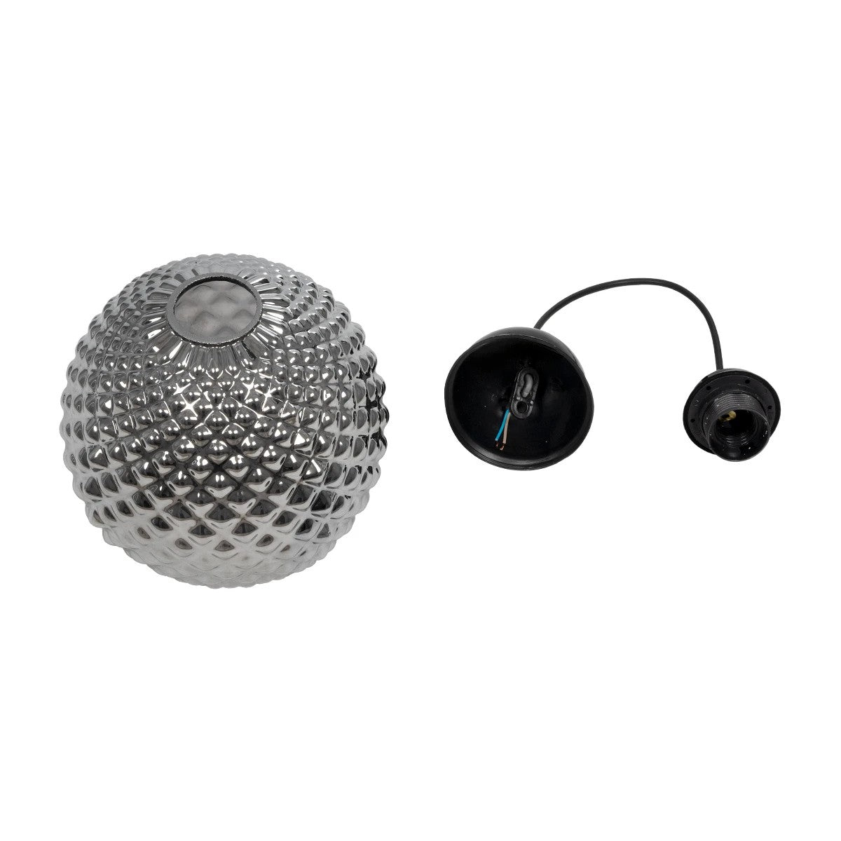 KEGEL 206-0003 Μοντέρνο Κρεμαστό Φωτιστικό Οροφής με Ντουί 1 x E27 AC 220-240V IP20 - Μαύρο Φιμέ - Μ20 x Π20 x Υ20