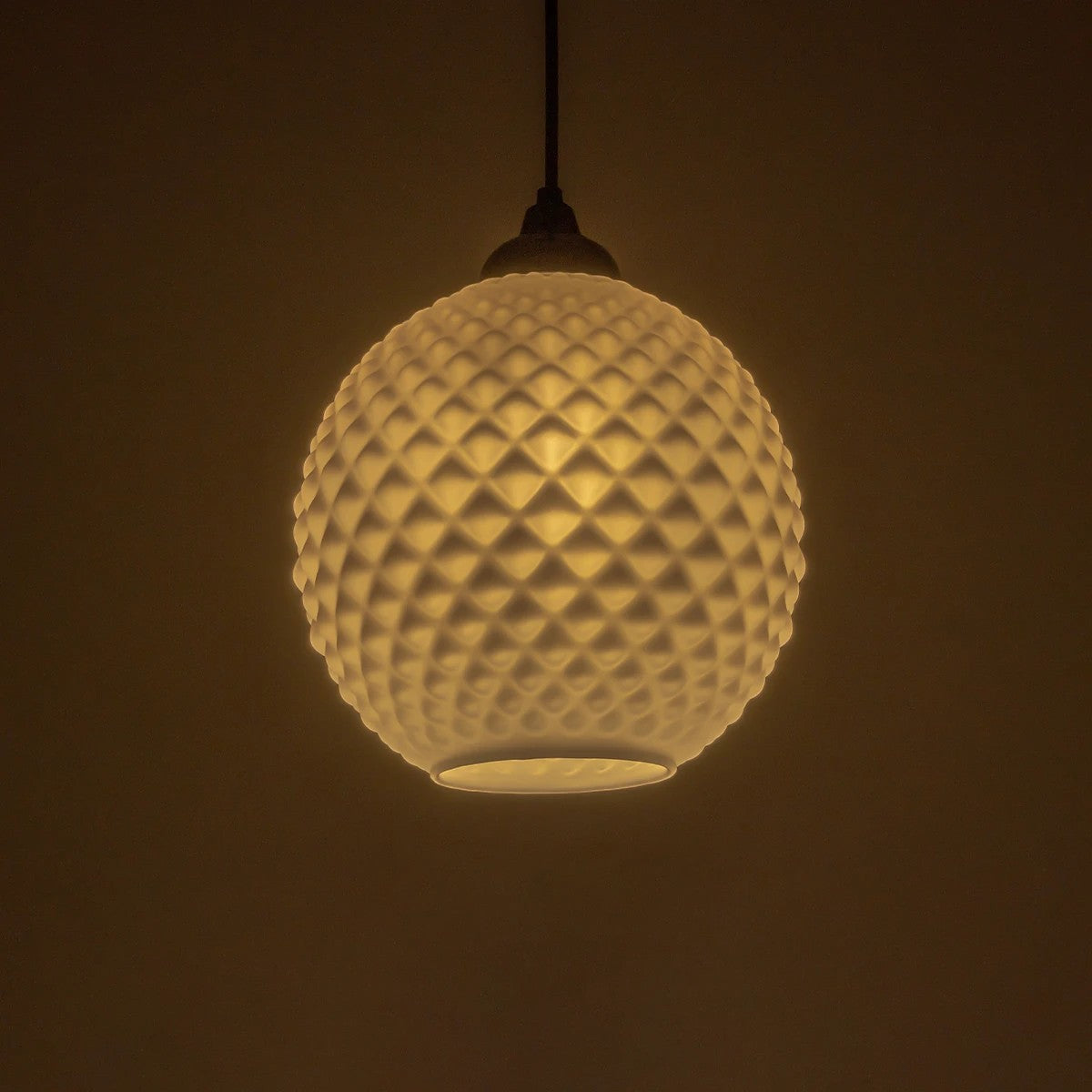 KEGEL 206-0004 Μοντέρνο Κρεμαστό Φωτιστικό Οροφής με Ντουί 1 x E27 AC 220-240V IP20 - Λευκό - Μ20 x Π20 x Υ20