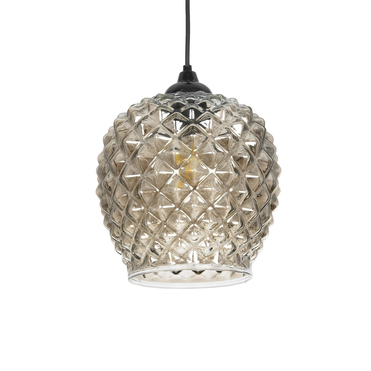 KEGEL 206-0006 Μοντέρνο Κρεμαστό Φωτιστικό Οροφής με Ντουί 1 x E27 AC 220-240V IP20 - Μαύρο Φιμέ - Μ19 x Π19 x Υ19