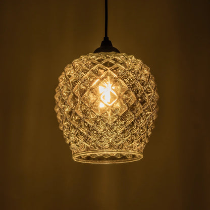 KEGEL 206-0006 Μοντέρνο Κρεμαστό Φωτιστικό Οροφής με Ντουί 1 x E27 AC 220-240V IP20 - Μαύρο Φιμέ - Μ19 x Π19 x Υ19