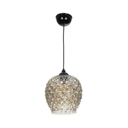 KEGEL 206-0006 Μοντέρνο Κρεμαστό Φωτιστικό Οροφής με Ντουί 1 x E27 AC 220-240V IP20 - Μαύρο Φιμέ - Μ19 x Π19 x Υ19