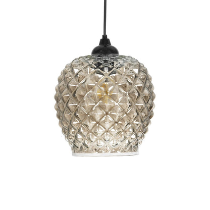 KEGEL 206-0006 Μοντέρνο Κρεμαστό Φωτιστικό Οροφής με Ντουί 1 x E27 AC 220-240V IP20 - Μαύρο Φιμέ - Μ19 x Π19 x Υ19