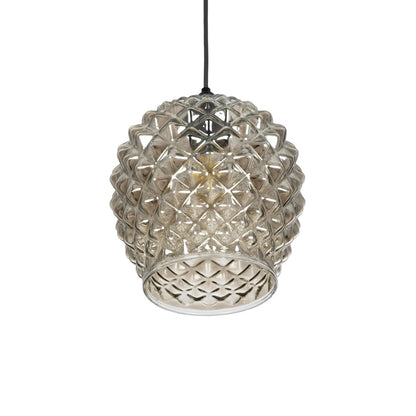 KEGEL 206-0006 Μοντέρνο Κρεμαστό Φωτιστικό Οροφής με Ντουί 1 x E27 AC 220-240V IP20 - Μαύρο Φιμέ - Μ19 x Π19 x Υ19