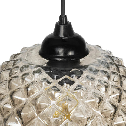 KEGEL 206-0006 Μοντέρνο Κρεμαστό Φωτιστικό Οροφής με Ντουί 1 x E27 AC 220-240V IP20 - Μαύρο Φιμέ - Μ19 x Π19 x Υ19