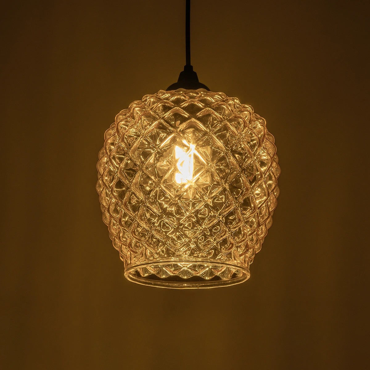 KEGEL 206-0007 Μοντέρνο Κρεμαστό Φωτιστικό Οροφής με Ντουί 1 x E27 AC 220-240V IP20 - Μελί - Μ19 x Π19 x Υ19