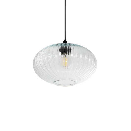 PERA 206-0009 Μοντέρνο Κρεμαστό Φωτιστικό Οροφής με Ντουί 1 x E27 AC 220-240V IP20 - Διάφανο - Μ30 x Π30 x Υ22