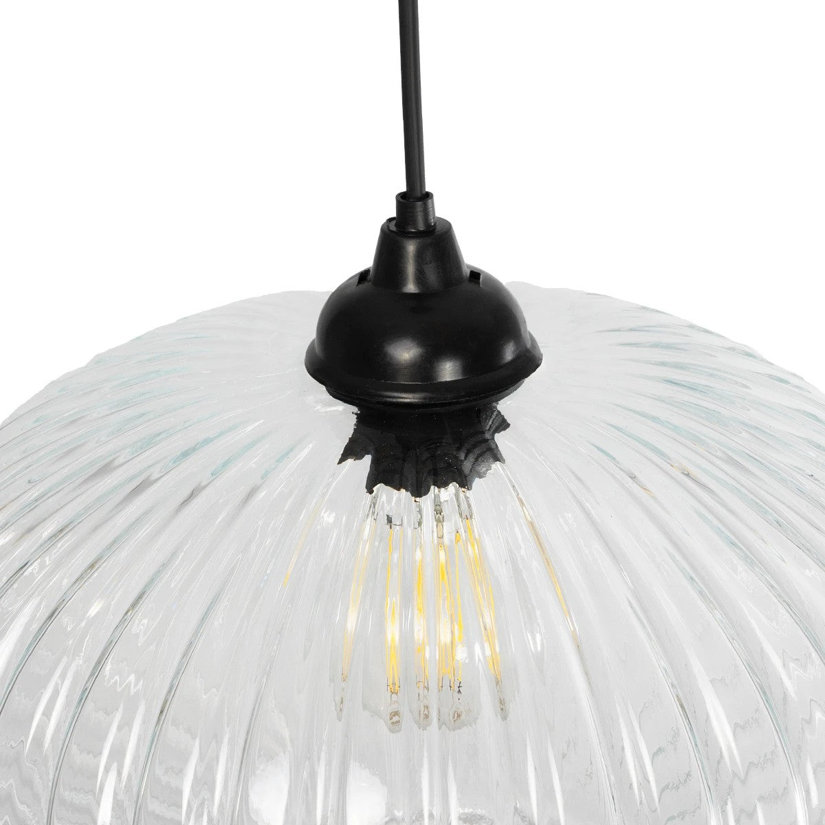 PERA 206-0009 Μοντέρνο Κρεμαστό Φωτιστικό Οροφής με Ντουί 1 x E27 AC 220-240V IP20 - Διάφανο - Μ30 x Π30 x Υ22