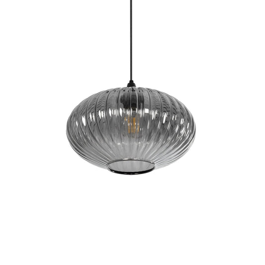 PERA 206-0010 Μοντέρνο Κρεμαστό Φωτιστικό Οροφής με Ντουί 1 x E27 AC 220-240V IP20 - Μαύρο Φιμέ - Μ30 x Π30 x Υ22