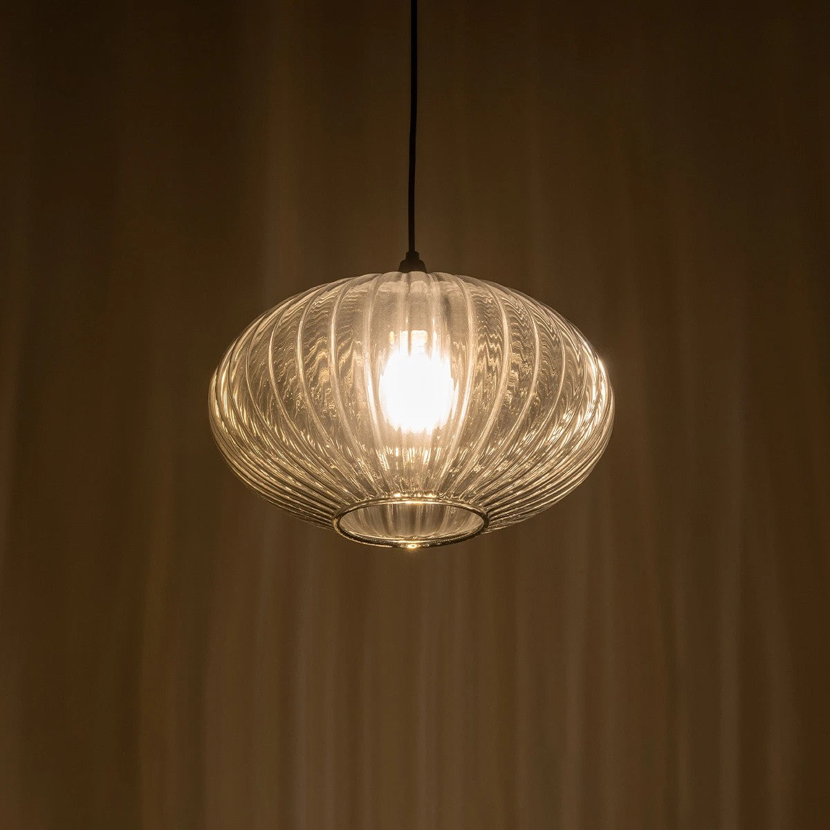 PERA 206-0010 Μοντέρνο Κρεμαστό Φωτιστικό Οροφής με Ντουί 1 x E27 AC 220-240V IP20 - Μαύρο Φιμέ - Μ30 x Π30 x Υ22