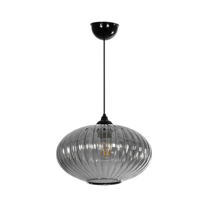 PERA 206-0010 Μοντέρνο Κρεμαστό Φωτιστικό Οροφής με Ντουί 1 x E27 AC 220-240V IP20 - Μαύρο Φιμέ - Μ30 x Π30 x Υ22