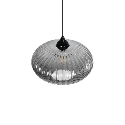 PERA 206-0010 Μοντέρνο Κρεμαστό Φωτιστικό Οροφής με Ντουί 1 x E27 AC 220-240V IP20 - Μαύρο Φιμέ - Μ30 x Π30 x Υ22