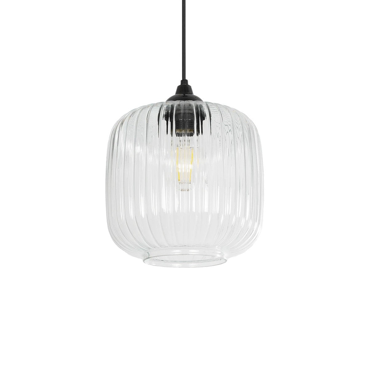 MELONI 206-0013 Μοντέρνο Κρεμαστό Φωτιστικό Οροφής με Ντουί 1 x E27 AC 220-240V IP20 - Διάφανο - Μ20 x Π20 x Υ24