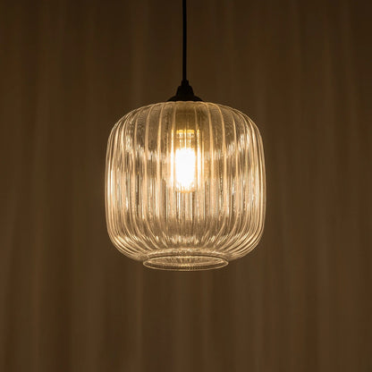 MELONI 206-0013 Μοντέρνο Κρεμαστό Φωτιστικό Οροφής με Ντουί 1 x E27 AC 220-240V IP20 - Διάφανο - Μ20 x Π20 x Υ24