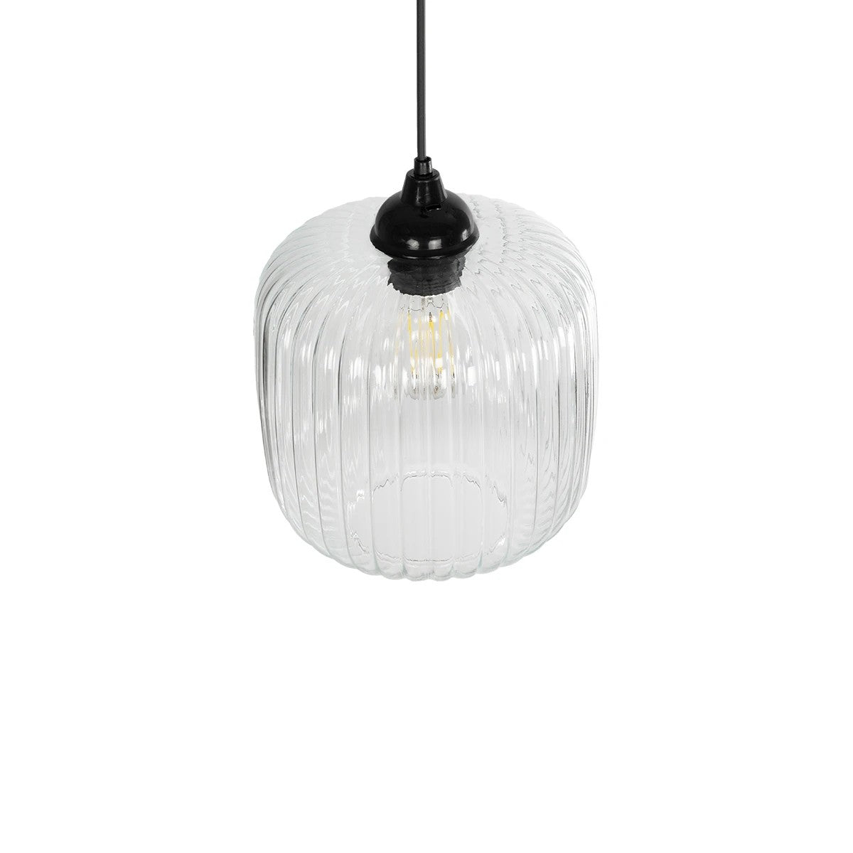 MELONI 206-0013 Μοντέρνο Κρεμαστό Φωτιστικό Οροφής με Ντουί 1 x E27 AC 220-240V IP20 - Διάφανο - Μ20 x Π20 x Υ24