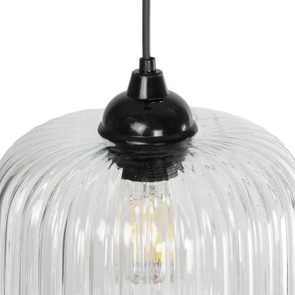 MELONI 206-0013 Μοντέρνο Κρεμαστό Φωτιστικό Οροφής με Ντουί 1 x E27 AC 220-240V IP20 - Διάφανο - Μ20 x Π20 x Υ24