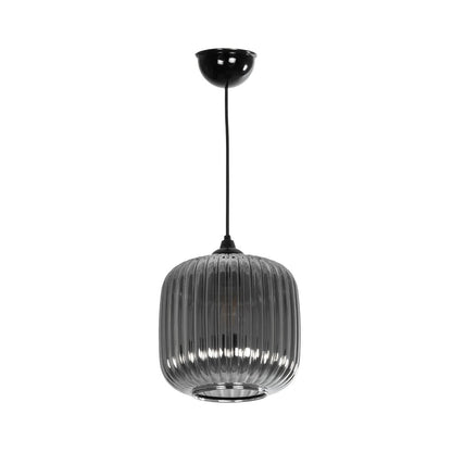 MELONI 206-0014 Μοντέρνο Κρεμαστό Φωτιστικό Οροφής με Ντουί 1 x E27 AC 220-240V IP20 - Μαύρο Φιμέ - Μ20 x Π20 x Υ24