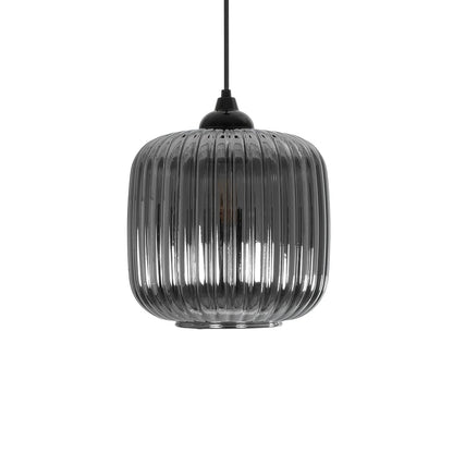 MELONI 206-0014 Μοντέρνο Κρεμαστό Φωτιστικό Οροφής με Ντουί 1 x E27 AC 220-240V IP20 - Μαύρο Φιμέ - Μ20 x Π20 x Υ24