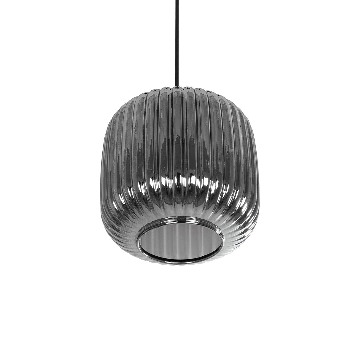 MELONI 206-0014 Μοντέρνο Κρεμαστό Φωτιστικό Οροφής με Ντουί 1 x E27 AC 220-240V IP20 - Μαύρο Φιμέ - Μ20 x Π20 x Υ24