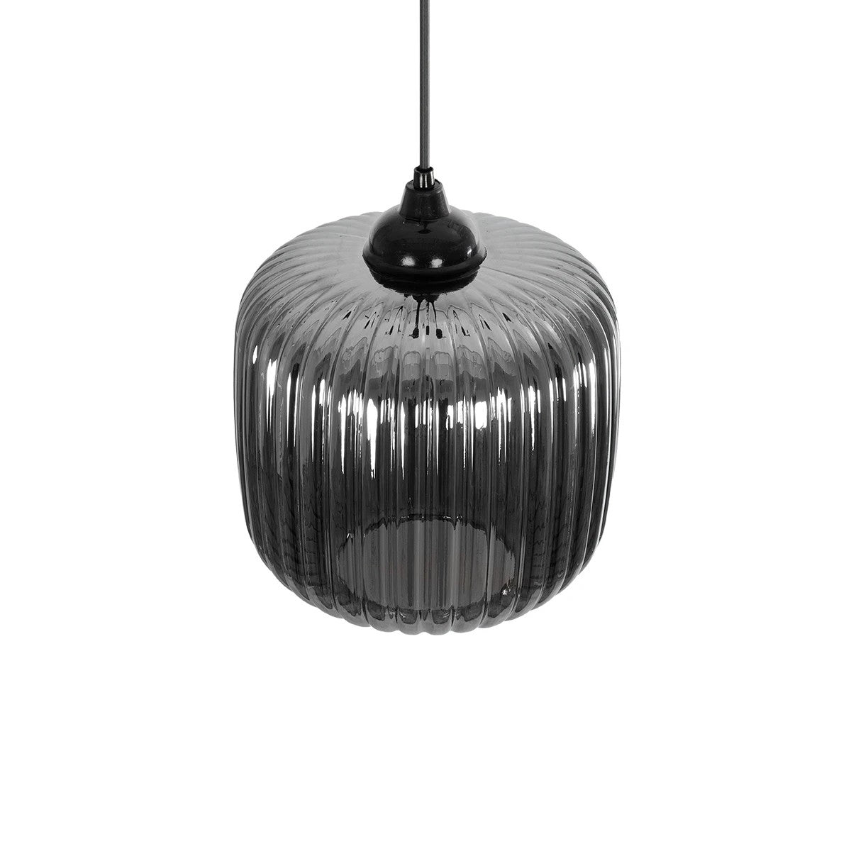 MELONI 206-0014 Μοντέρνο Κρεμαστό Φωτιστικό Οροφής με Ντουί 1 x E27 AC 220-240V IP20 - Μαύρο Φιμέ - Μ20 x Π20 x Υ24