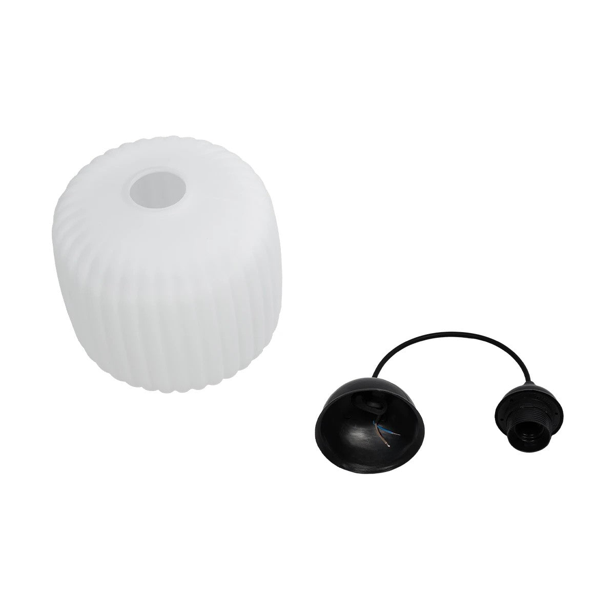 MELONI 206-0015 Μοντέρνο Κρεμαστό Φωτιστικό Οροφής με Ντουί 1 x E27 AC 220-240V IP20 - Λευκό - Μ20 x Π20 x Υ24