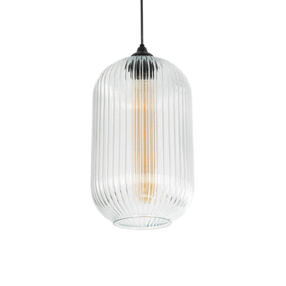 MELONI 206-0017 Μοντέρνο Κρεμαστό Φωτιστικό Οροφής με Ντουί 1 x E27 AC 220-240V IP20 - Διάφανο - Μ20 x Π20 x Υ38