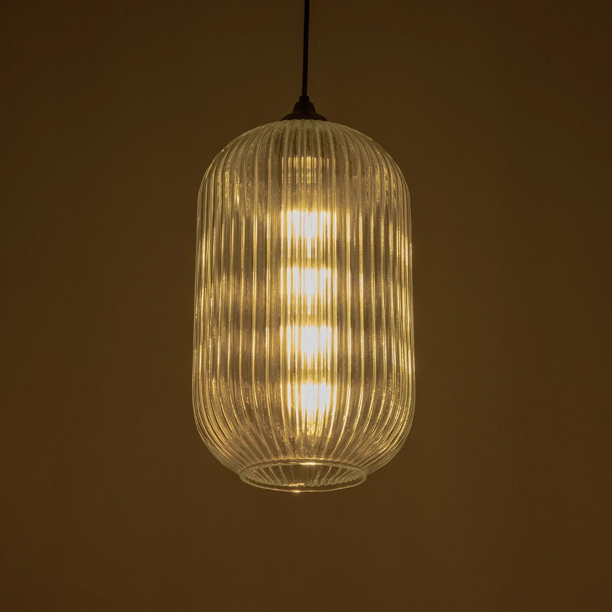 MELONI 206-0017 Μοντέρνο Κρεμαστό Φωτιστικό Οροφής με Ντουί 1 x E27 AC 220-240V IP20 - Διάφανο - Μ20 x Π20 x Υ38