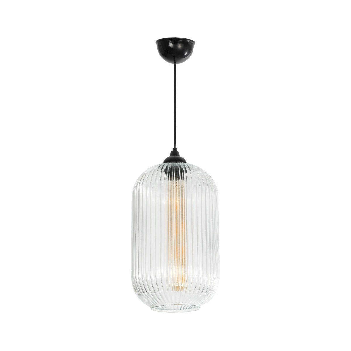 MELONI 206-0017 Μοντέρνο Κρεμαστό Φωτιστικό Οροφής με Ντουί 1 x E27 AC 220-240V IP20 - Διάφανο - Μ20 x Π20 x Υ38