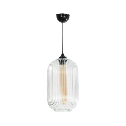 MELONI 206-0017 Μοντέρνο Κρεμαστό Φωτιστικό Οροφής με Ντουί 1 x E27 AC 220-240V IP20 - Διάφανο - Μ20 x Π20 x Υ38