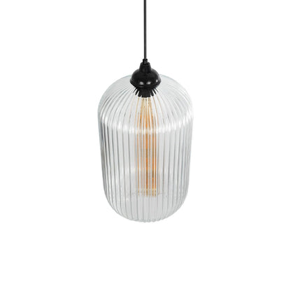 MELONI 206-0017 Μοντέρνο Κρεμαστό Φωτιστικό Οροφής με Ντουί 1 x E27 AC 220-240V IP20 - Διάφανο - Μ20 x Π20 x Υ38