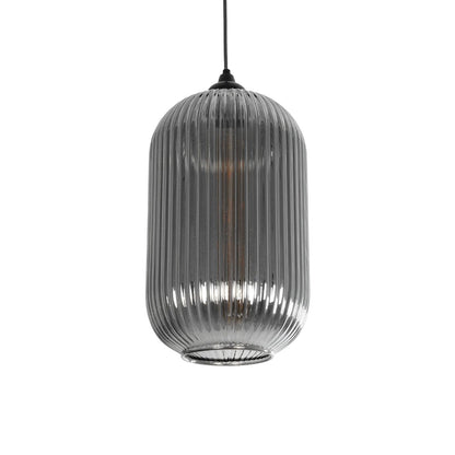 MELONI 206-0018 Μοντέρνο Κρεμαστό Φωτιστικό Οροφής με Ντουί 1 x E27 AC 220-240V IP20 - Μαύρο Φιμέ - Μ20 x Π20 x Υ38