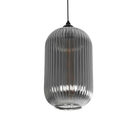 MELONI 206-0018 Μοντέρνο Κρεμαστό Φωτιστικό Οροφής με Ντουί 1 x E27 AC 220-240V IP20 - Μαύρο Φιμέ - Μ20 x Π20 x Υ38