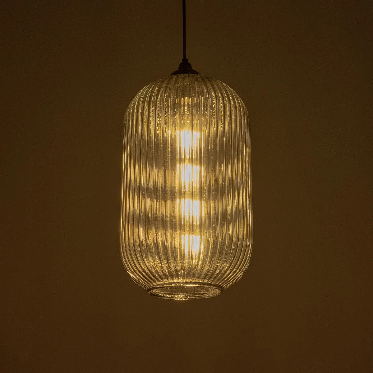 MELONI 206-0018 Μοντέρνο Κρεμαστό Φωτιστικό Οροφής με Ντουί 1 x E27 AC 220-240V IP20 - Μαύρο Φιμέ - Μ20 x Π20 x Υ38