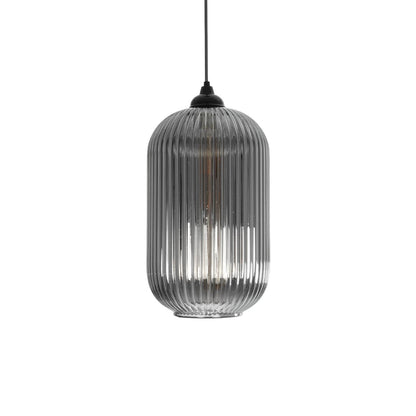 MELONI 206-0018 Μοντέρνο Κρεμαστό Φωτιστικό Οροφής με Ντουί 1 x E27 AC 220-240V IP20 - Μαύρο Φιμέ - Μ20 x Π20 x Υ38