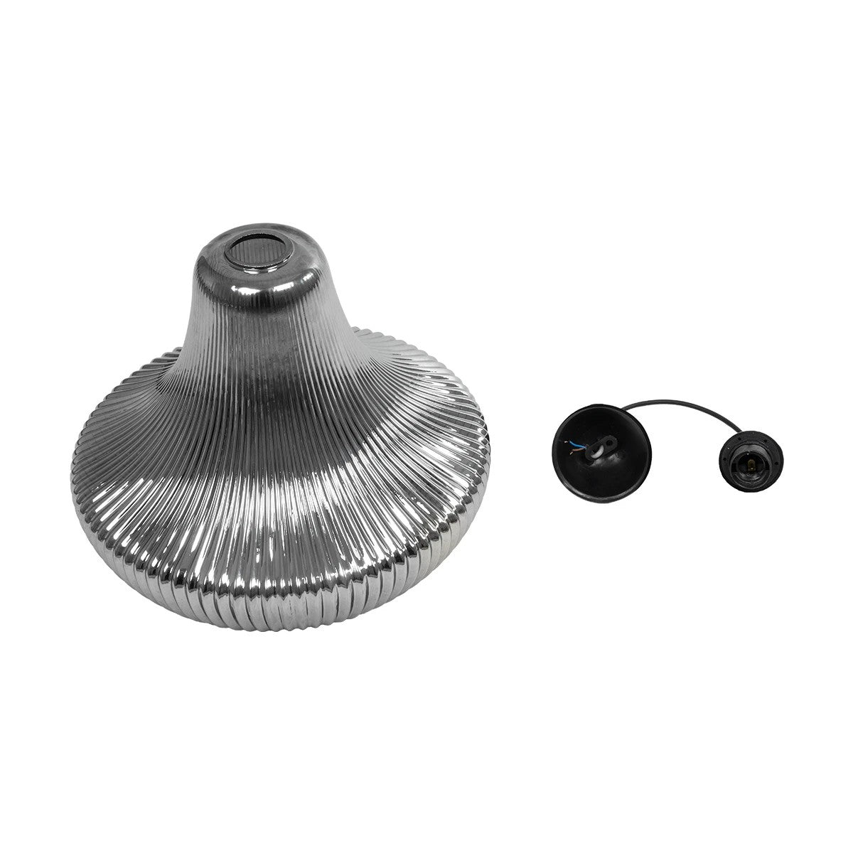 VERRE 206-0021 Μοντέρνο Κρεμαστό Φωτιστικό Οροφής με Ντουί 1 x E27 AC 220-240V IP20 - Μαύρο Φιμέ - Μ38 x Π38 x Υ34