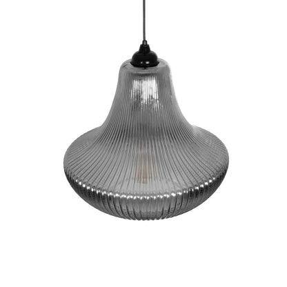 VERRE 206-0021 Μοντέρνο Κρεμαστό Φωτιστικό Οροφής με Ντουί 1 x E27 AC 220-240V IP20 - Μαύρο Φιμέ - Μ38 x Π38 x Υ34