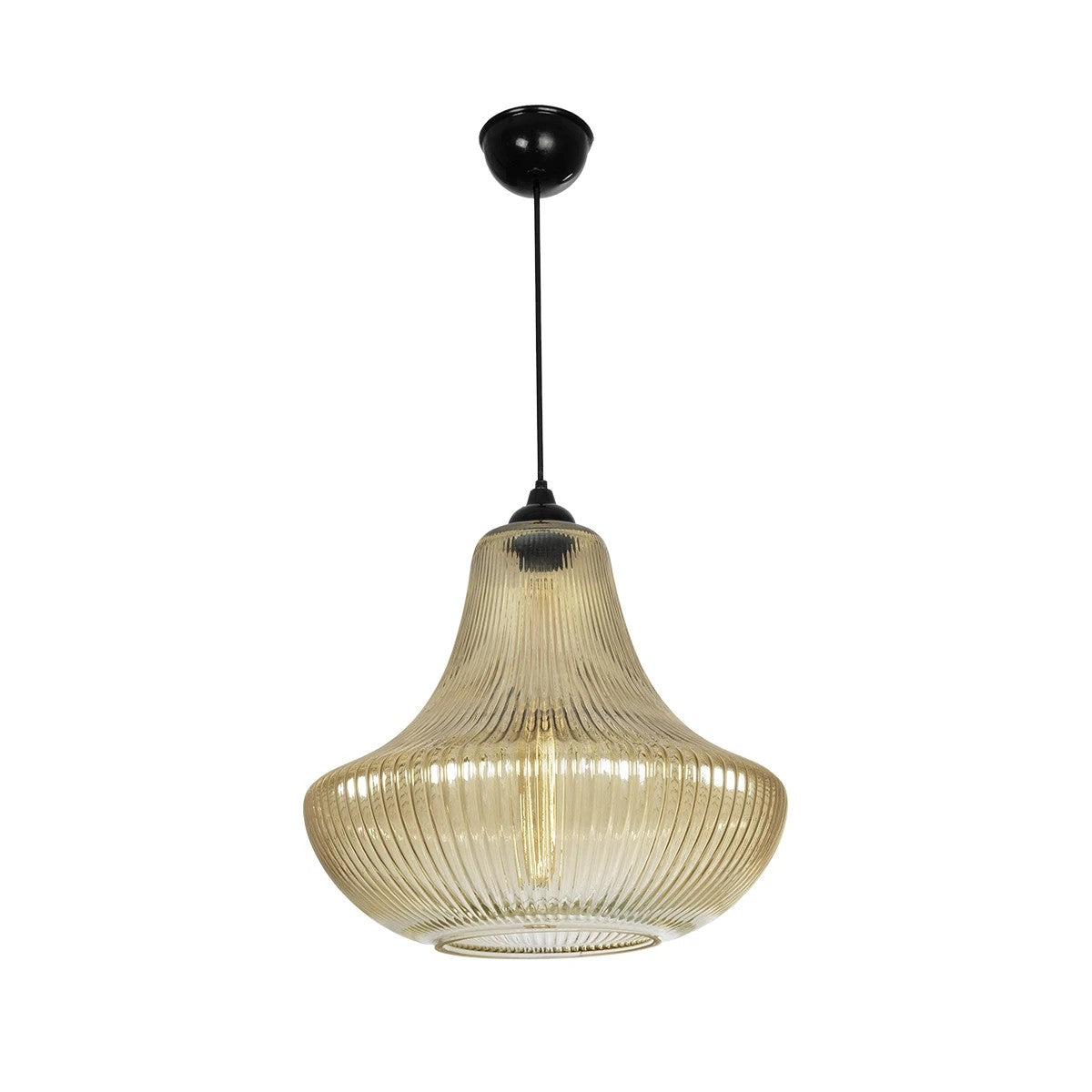 VERRE 206-0022 Μοντέρνο Κρεμαστό Φωτιστικό Οροφής με Ντουί 1 x E27 AC 220-240V IP20 - Mελί - Μ38 x Π38 x Υ34