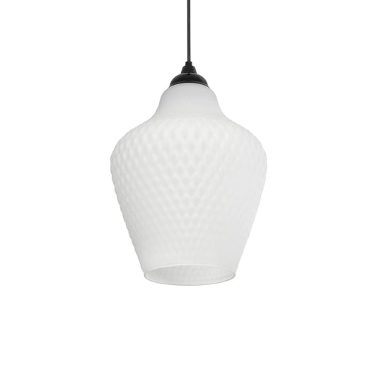 SKLO 206-0023 Μοντέρνο Κρεμαστό Φωτιστικό Οροφής με Ντουί 1 x E27 AC 220-240V IP20 - Λευκό - Μ22 x Π22 x Υ31