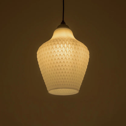 SKLO 206-0023 Μοντέρνο Κρεμαστό Φωτιστικό Οροφής με Ντουί 1 x E27 AC 220-240V IP20 - Λευκό - Μ22 x Π22 x Υ31