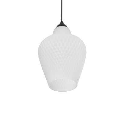 SKLO 206-0023 Μοντέρνο Κρεμαστό Φωτιστικό Οροφής με Ντουί 1 x E27 AC 220-240V IP20 - Λευκό - Μ22 x Π22 x Υ31